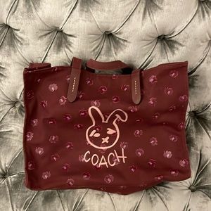 Coach lunar new year tote 42 with rabbit